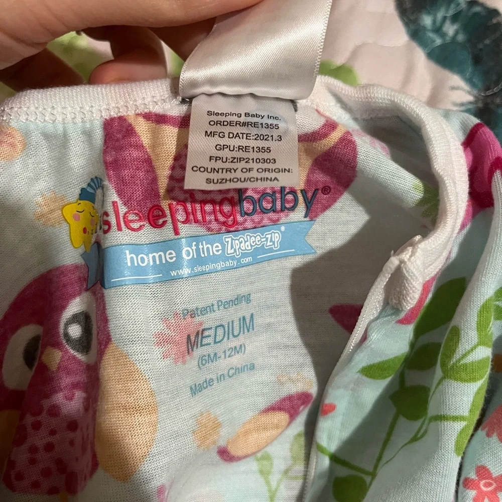 NWT- SleepingBaby Zipadee Zip Swaddle Transition Size M (6-12 Months) Pi…
